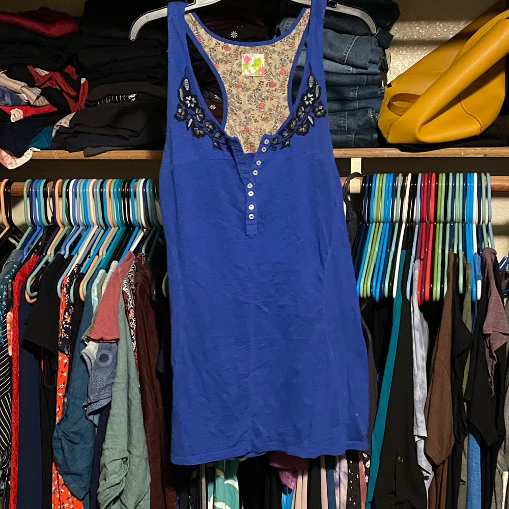 Free People Racerback Tank Top Size Large